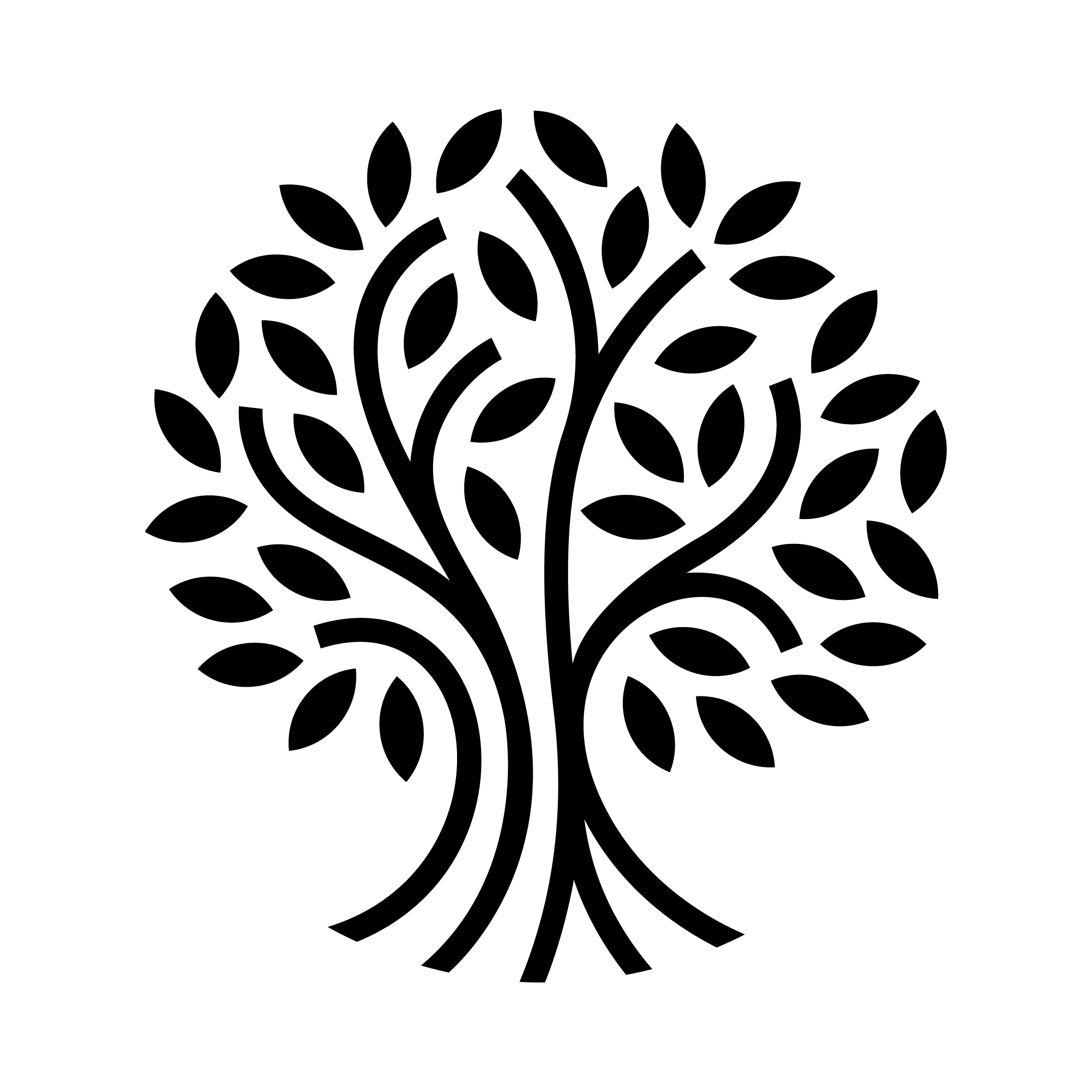 Baum in schwarz, Logo von vabon